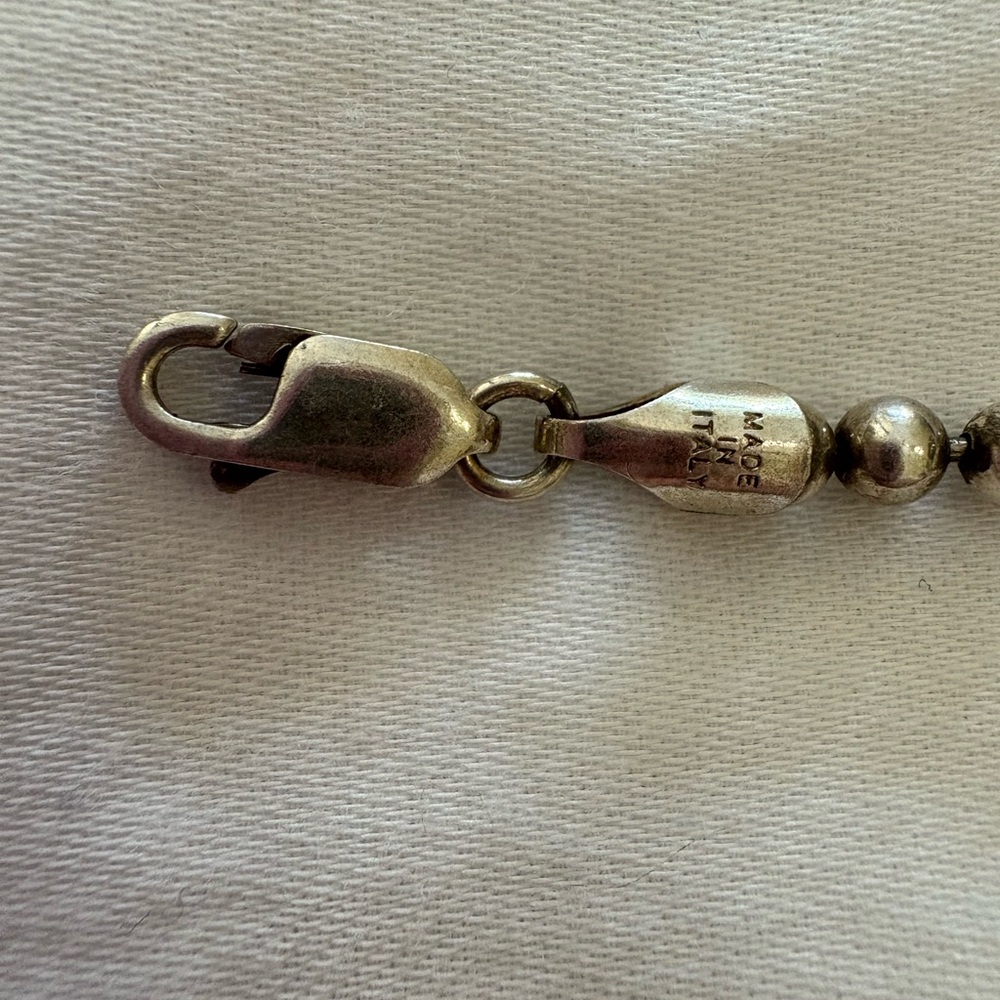 Milor Italy 3.5mm Ball 925 Sterling Bracelet 7g 8” - Picture 6 of 7